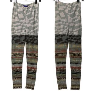 MASAKI KYOKO M.& KYOKO Wool Patterned Leggings S/M